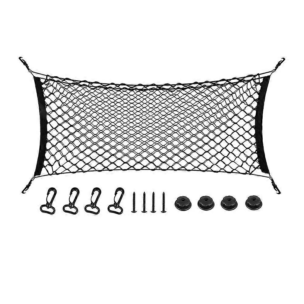 Rear Net, 35-48 inch Style Trunk Net Storage Organizer Elastic Adjustable for SUV