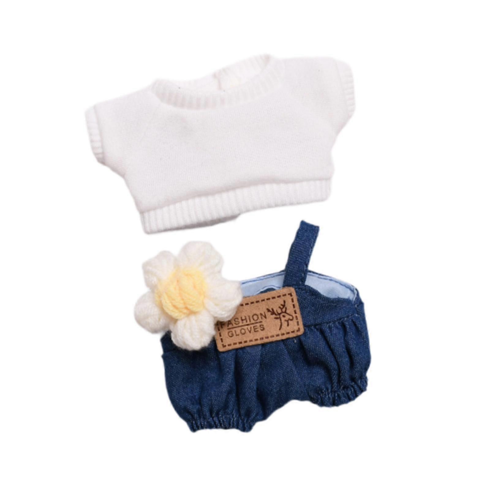 Plush Doll Top and Pants DIY Flexibility Make Your Own Dolls for 5.91'' Doll without hat