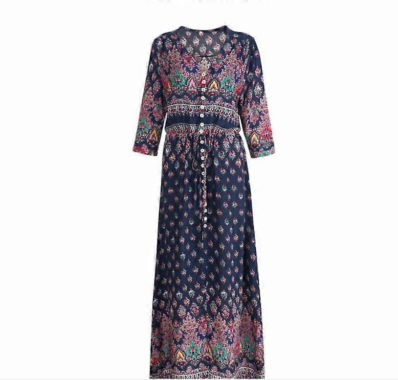 Floral Langes Damenkleid