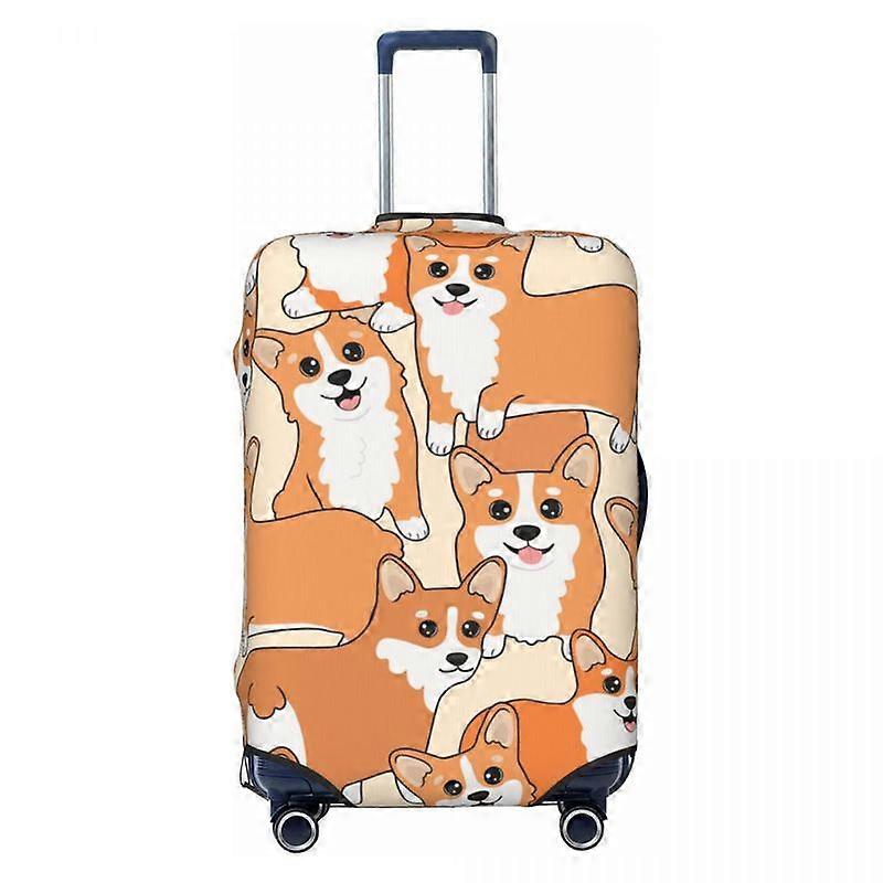 Corgi Vzor Obal na kufr Kreslený Roztomilé štěně Cestovní Chránič Dovolená Strectch Zavazadla Příslušenství Vánoční dárek