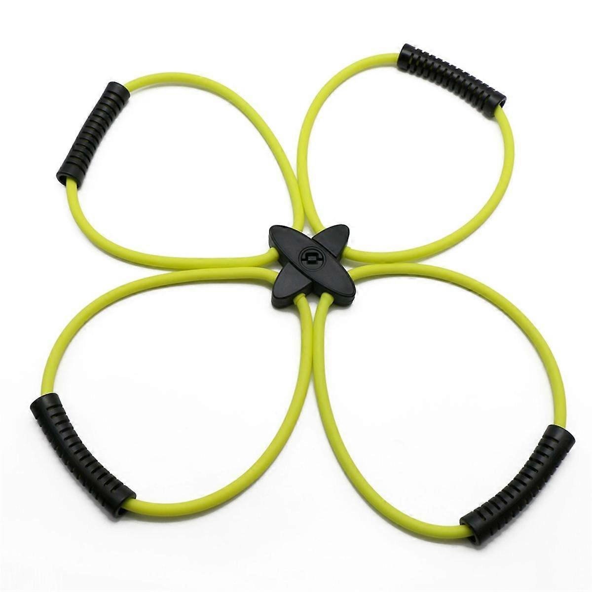 ピラティスリフォーマーレジスタンスバンドキットホームフィットネス機器全身トレーニング用-ターゲットの筋肉、トーン、イエローに役立ちます