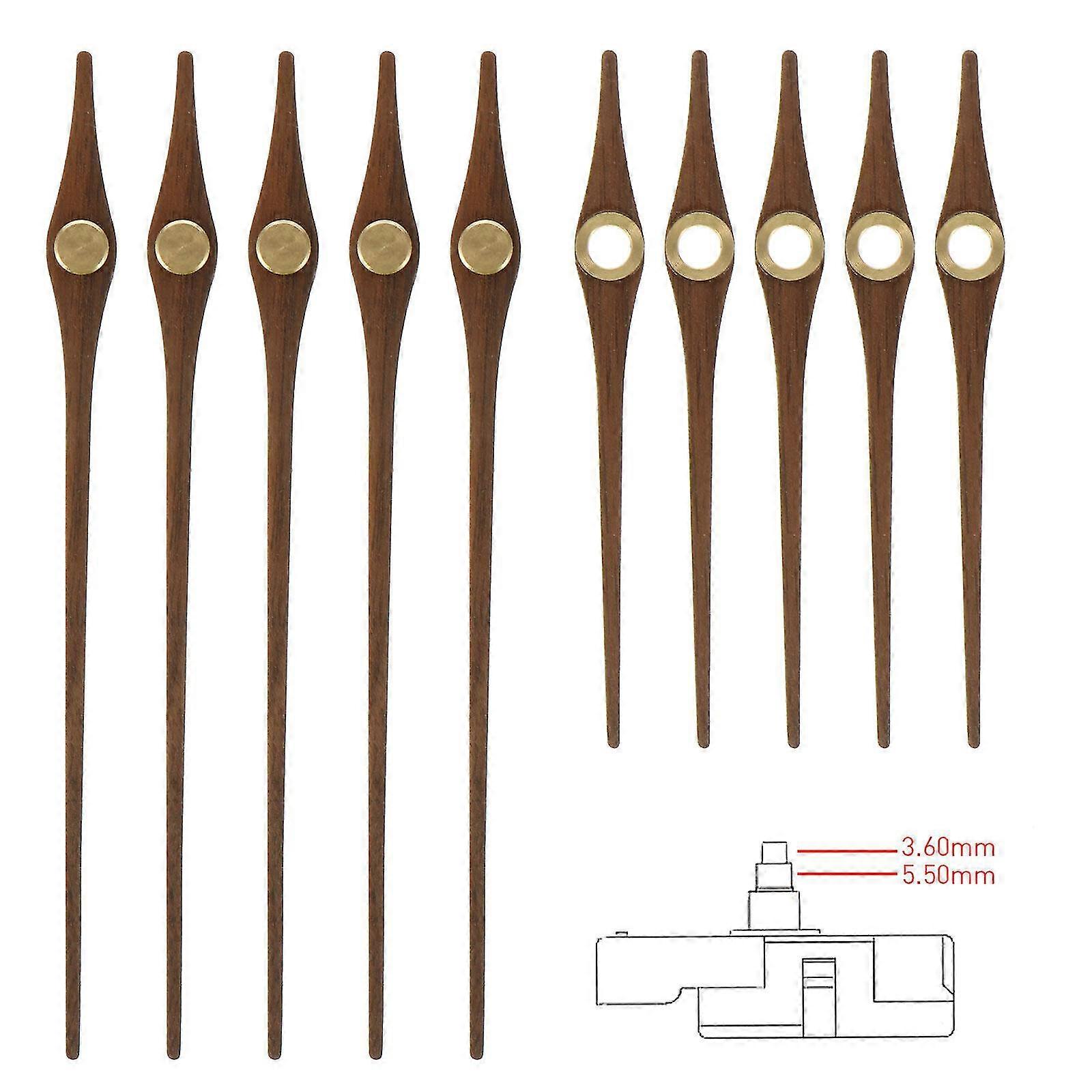 5 Sets Wooden DIY Clock Pointer Plate Replacement Clock Movement Part Clock Hand