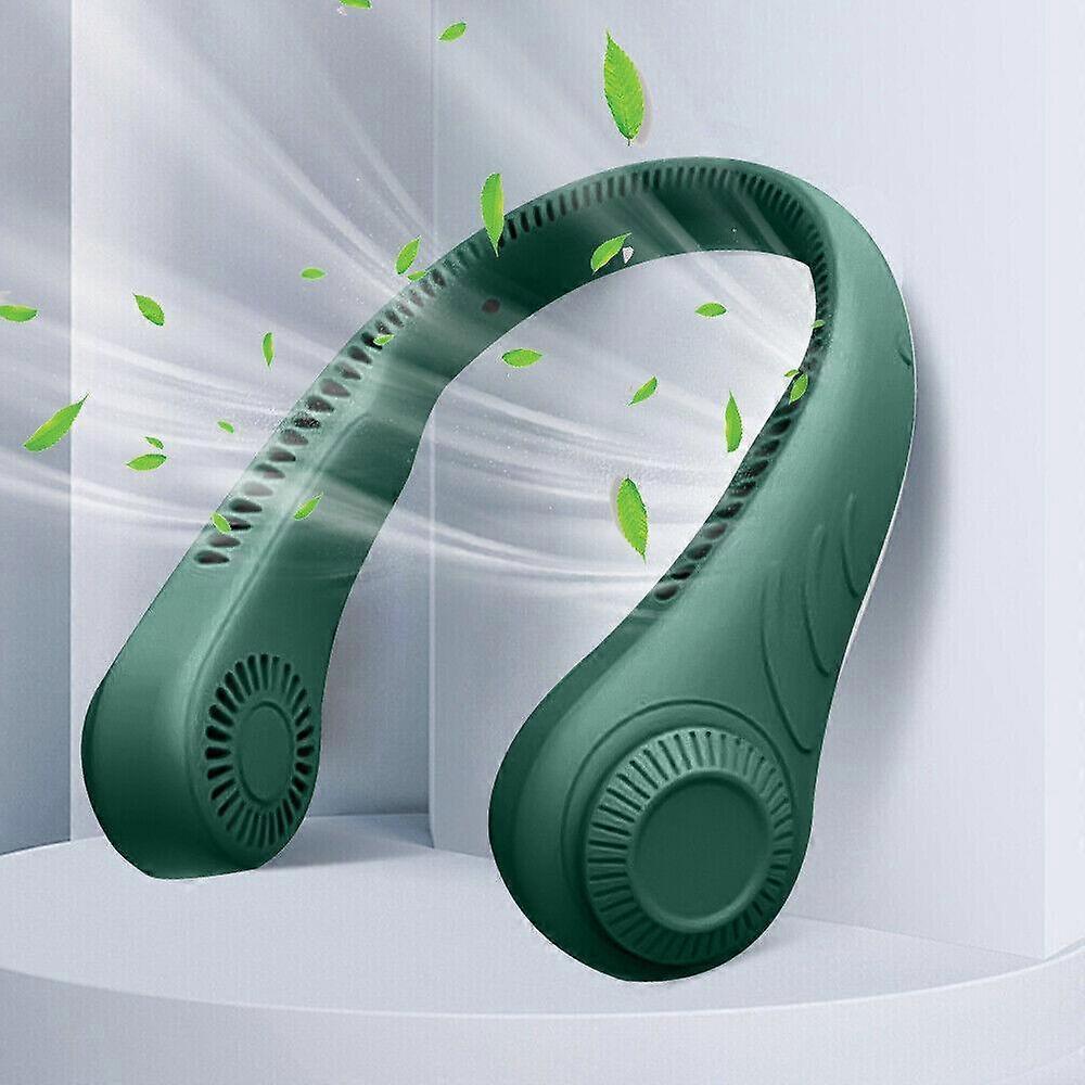 Mini Fan Neckband Bladeless Lazy Neck Hanging Cooler USB Rechargeable TYV