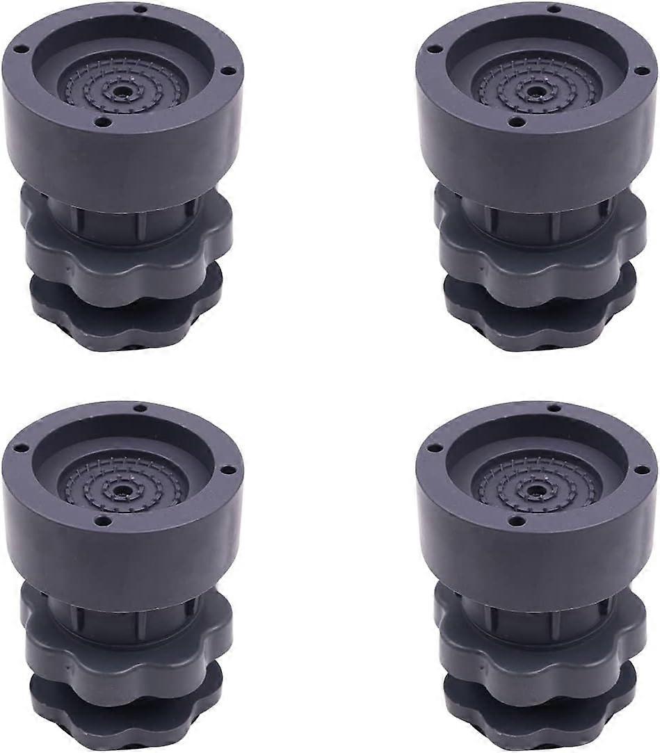 4-Piece Universal Adjustable Rubber Shock Pads for Washers, Dryers, Refrigerators