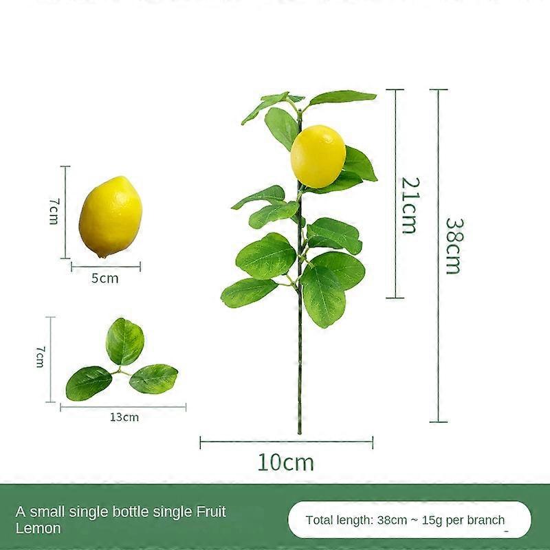 Simulated Lemon Branch Lemon Fruit Simulated Green Plant Decoration Home Decoration Artificial Lemon Small Single Branch