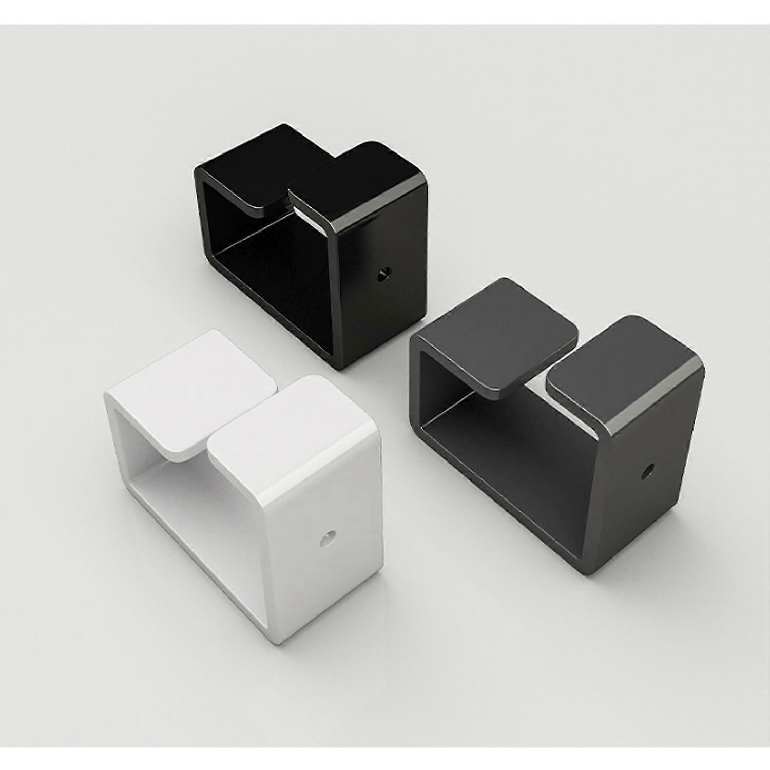3 bathroom hooks, black, white and gray