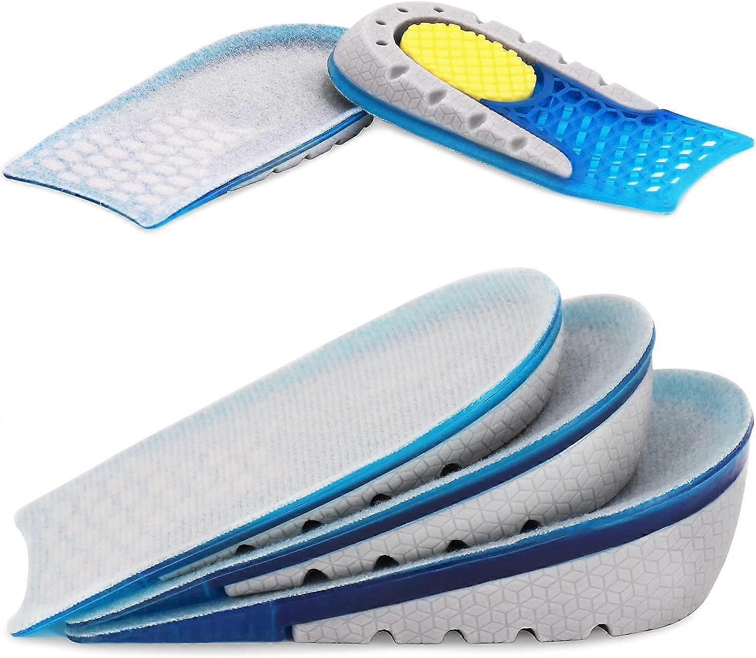 1 Pair Gel Height Increasing Insoles, Shock Absorbing Heel Cushion Pads, Lifting Shoe Inserts