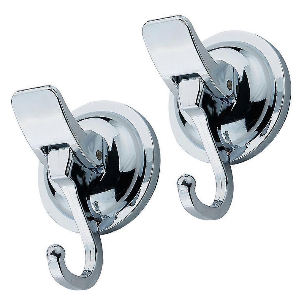 2 Pcs Punch-free Wall Hooks Heavy Duty Vacuum Suction Cup Hooks Rustproof