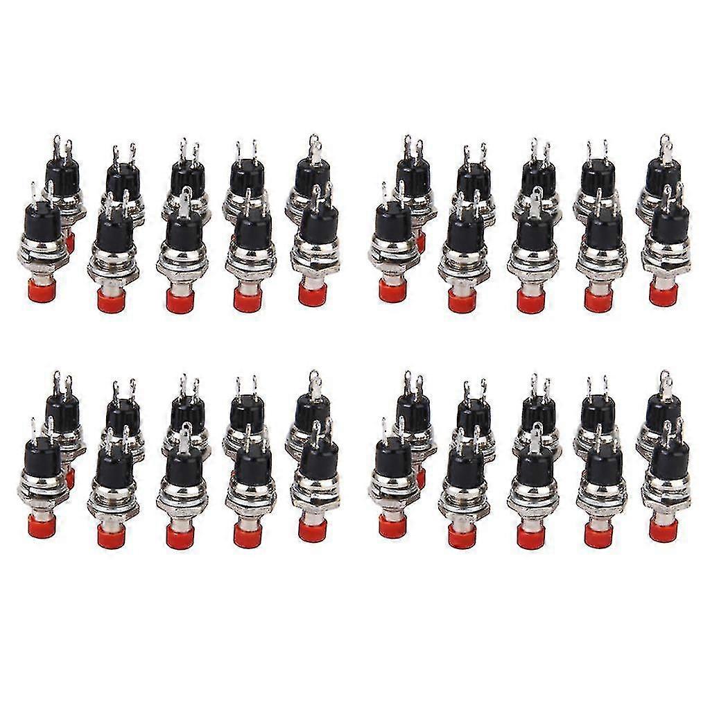 40x Mini Momentary Push Button Switch For Model Railway Hobby Red