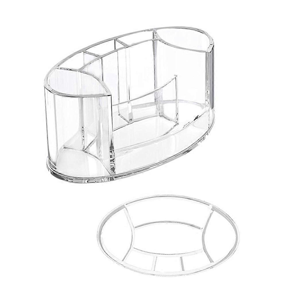 Multi-Section Makeup Brush Organizer Bathroom Storage Unit Brushes Holder Clear Plastic Vanity Home Use