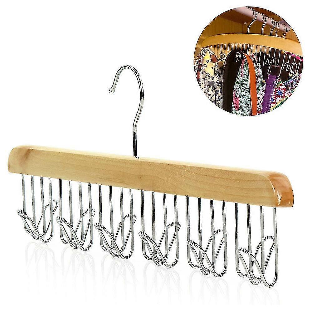 Corbata de madera y percha de cinturón, corbata giratoria Soporte de madera Tw