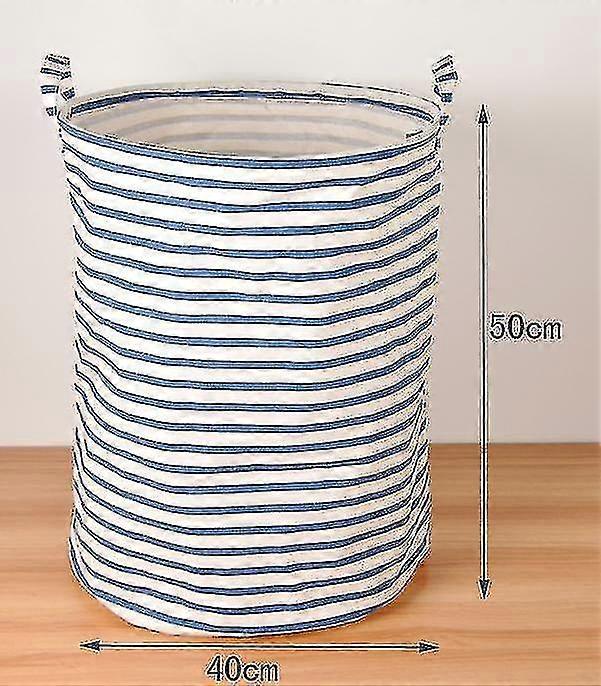 Foldable Large Drawstring Clothes Basket, With Leather