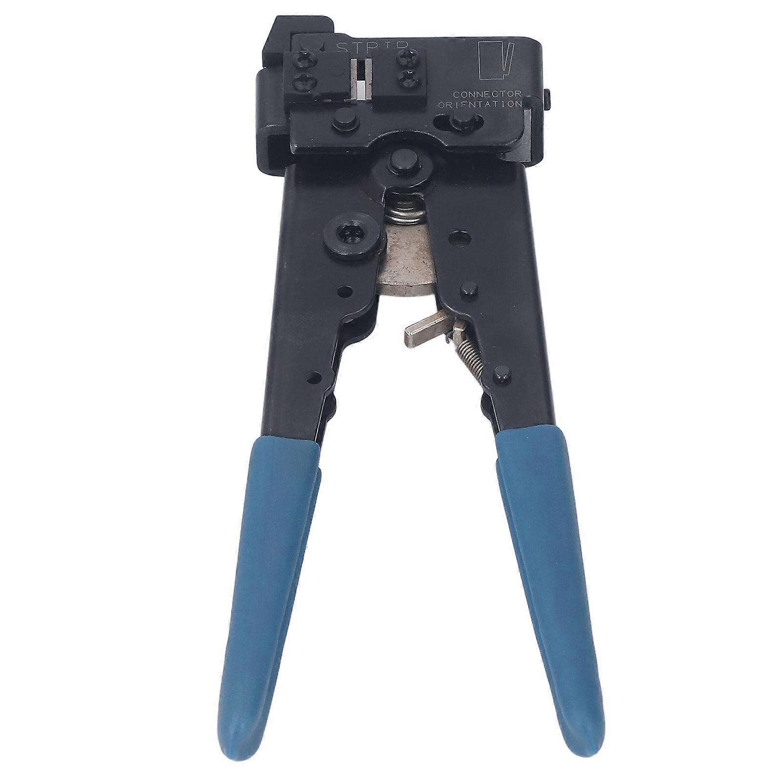 Network Crimper Carbon Steel Head Anti Slip Rubber Handle 8P Ratchet Structure RJ45 Crimping Tool