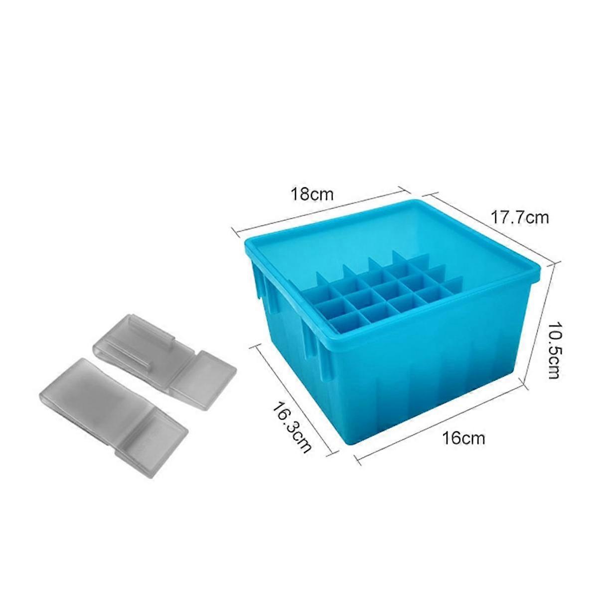 Angelköder-Box 36 Gitter Tintenfisch Jig Aufbewahrungsbox Oktopus Egi Organizer Box Hartköder-Container-Koffer mit Leuchten, D
