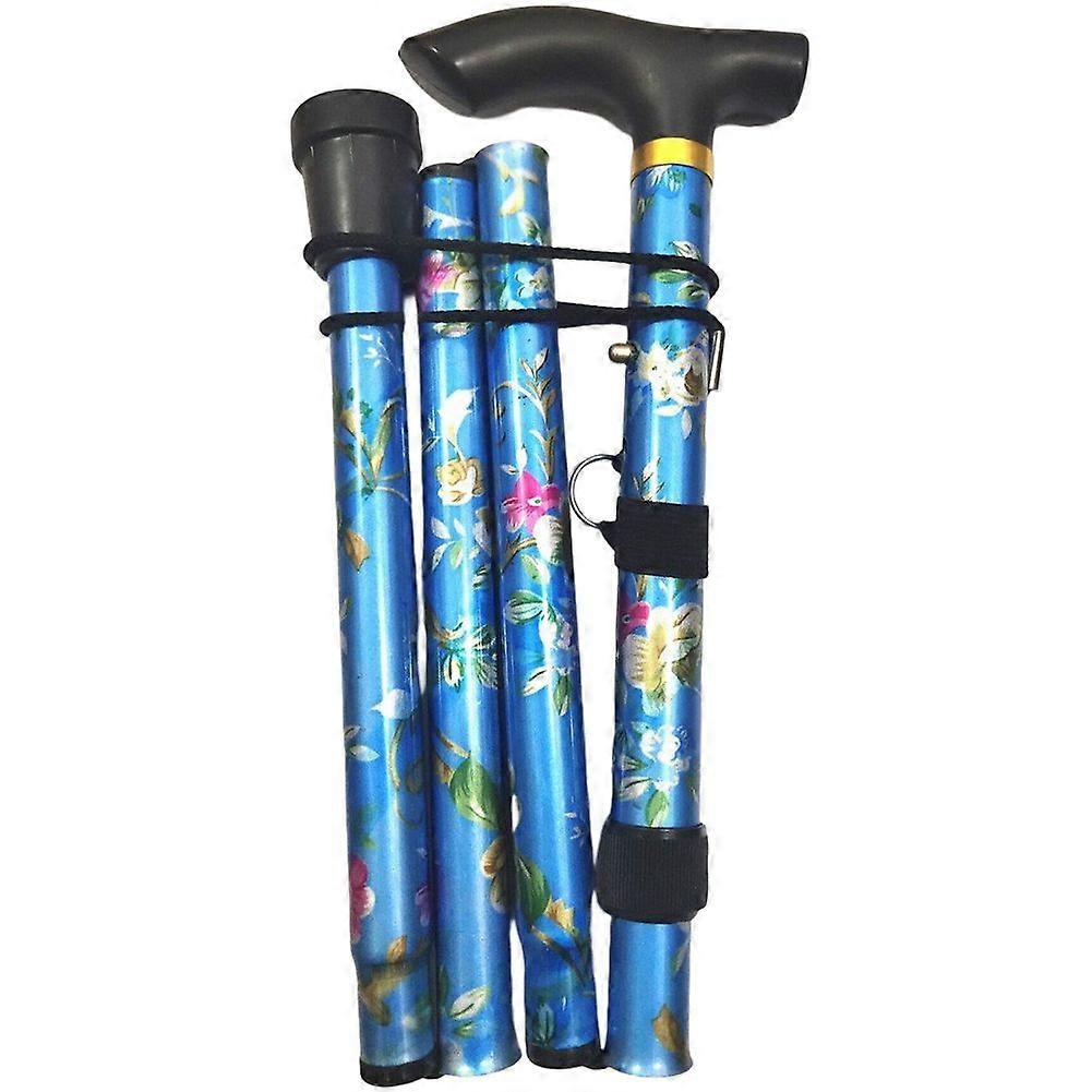 Folding Walking Stick Aluminium Alloy Walking Stick for Seniors Telescopic Outdoor Trekking Pole Crutches