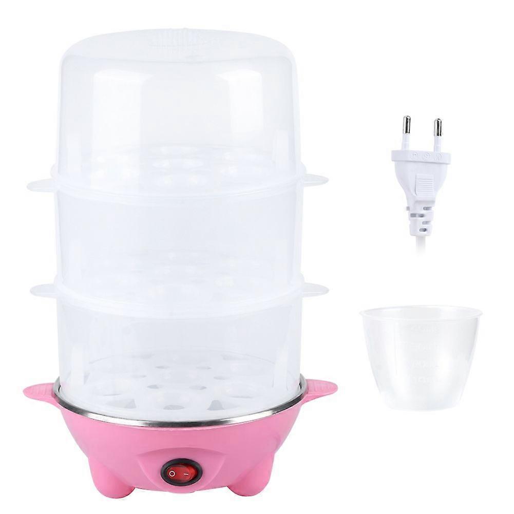 Household Multifunction Egg Boiler Egg Cooking Machine Kitchen Utensils EU Plug 220V(Three Layer )