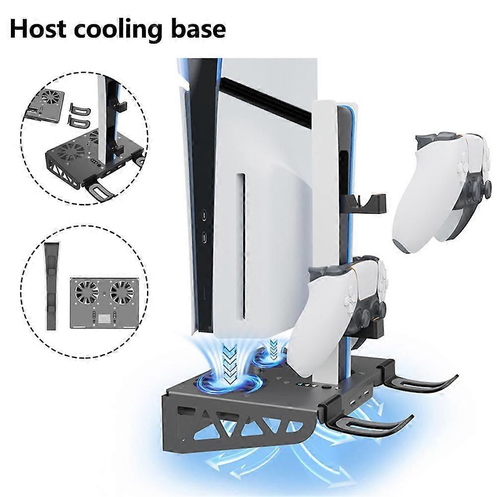 Staffa per ventola di raffreddamento PS5 con maniglia, sedile di ricarica e conservazione delle cuffie