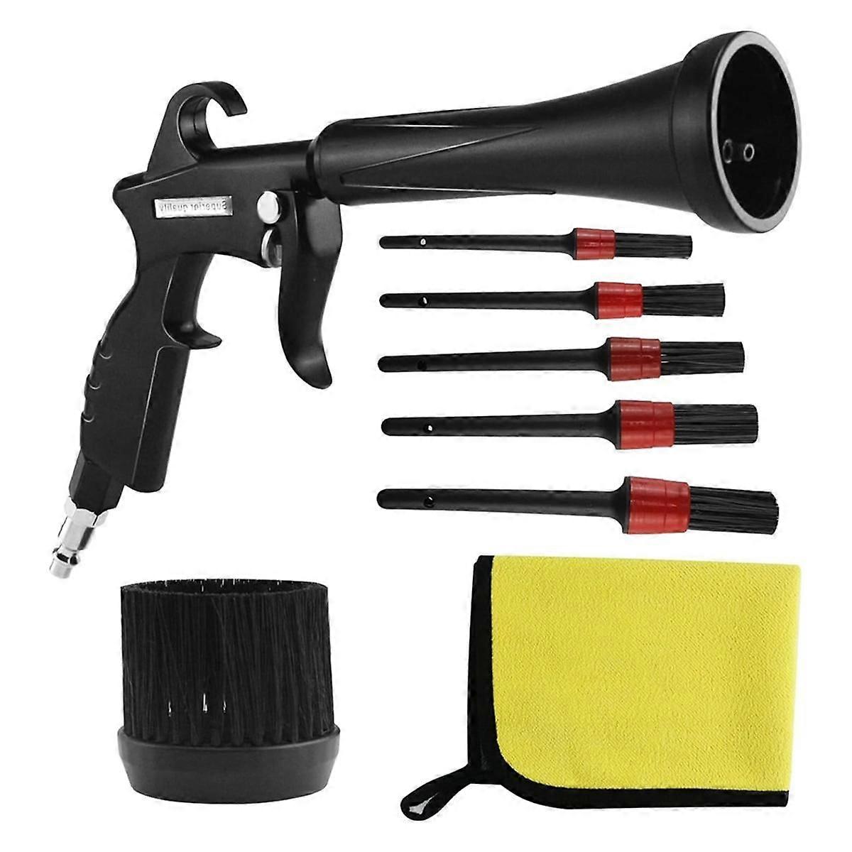 Air Cleaning Nozzle with Rubber Guard and Brass Adjustable Air Flow Nozzle Air Nozzle for Compresso