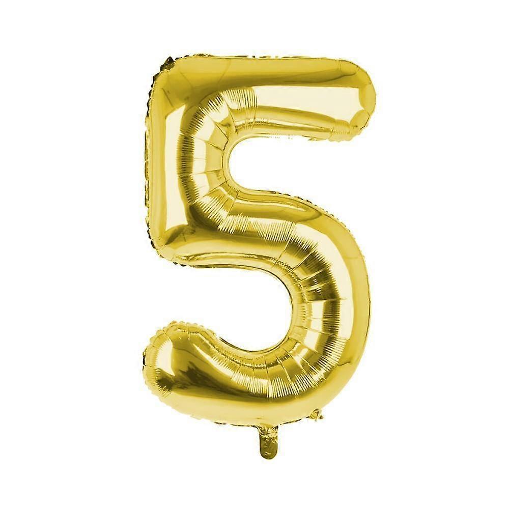 Zahlenballon '5' gold (100cm)