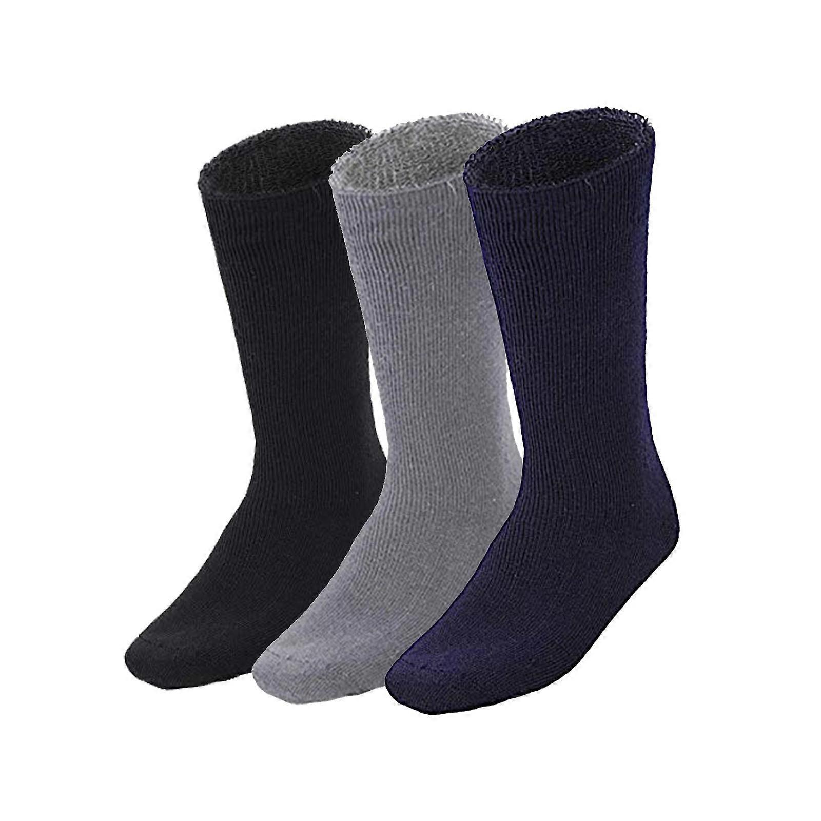 3 Pairs BAMBOO SOCKS Mens Heavy Duty Premium Thick Work Socks Cushion BULK