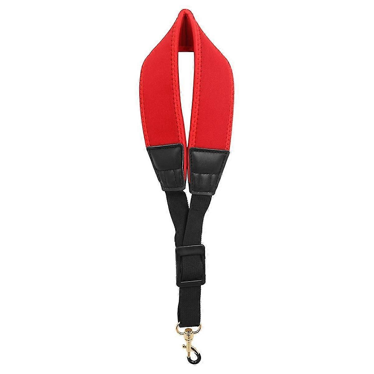 Saxophone Strap Adjustable Single Shoulder Neck Strap Playing Labor-saving Shoulder Strap,red