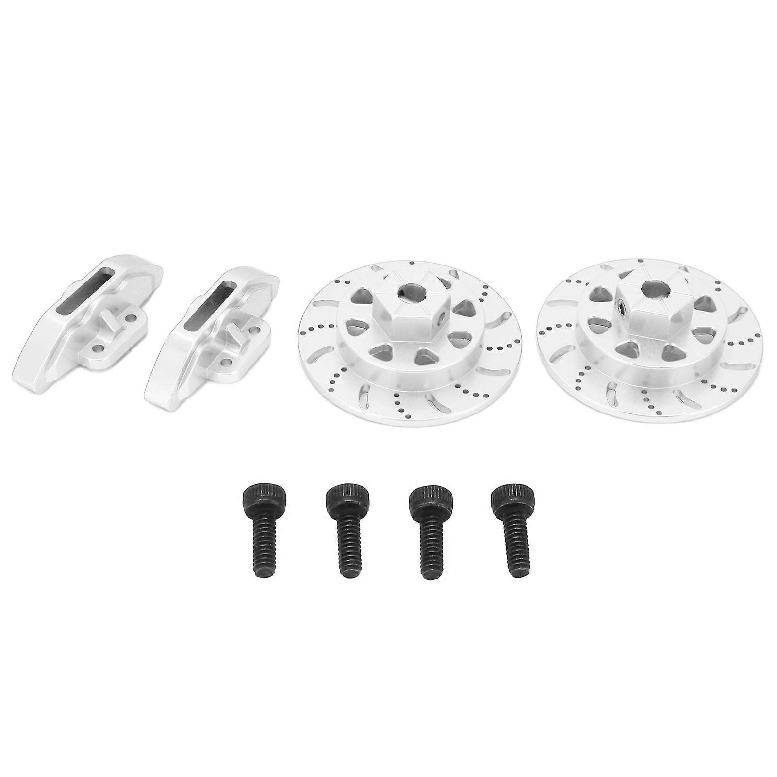 Simulation Brake Disc Anti Rust Easy to Install Brake Disc for 1/10 Simulation Climbing CarSilver