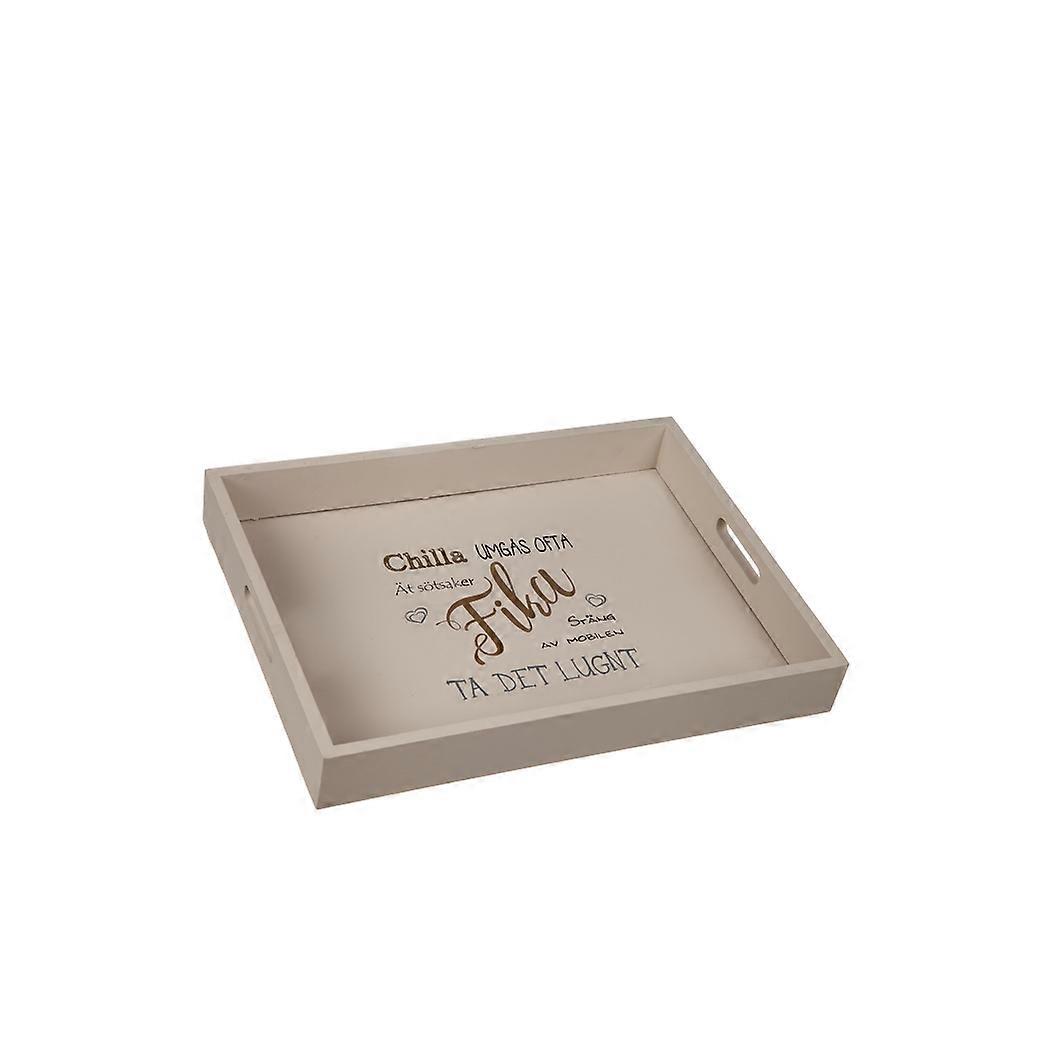 Tablett Fika Sand 30x40cm