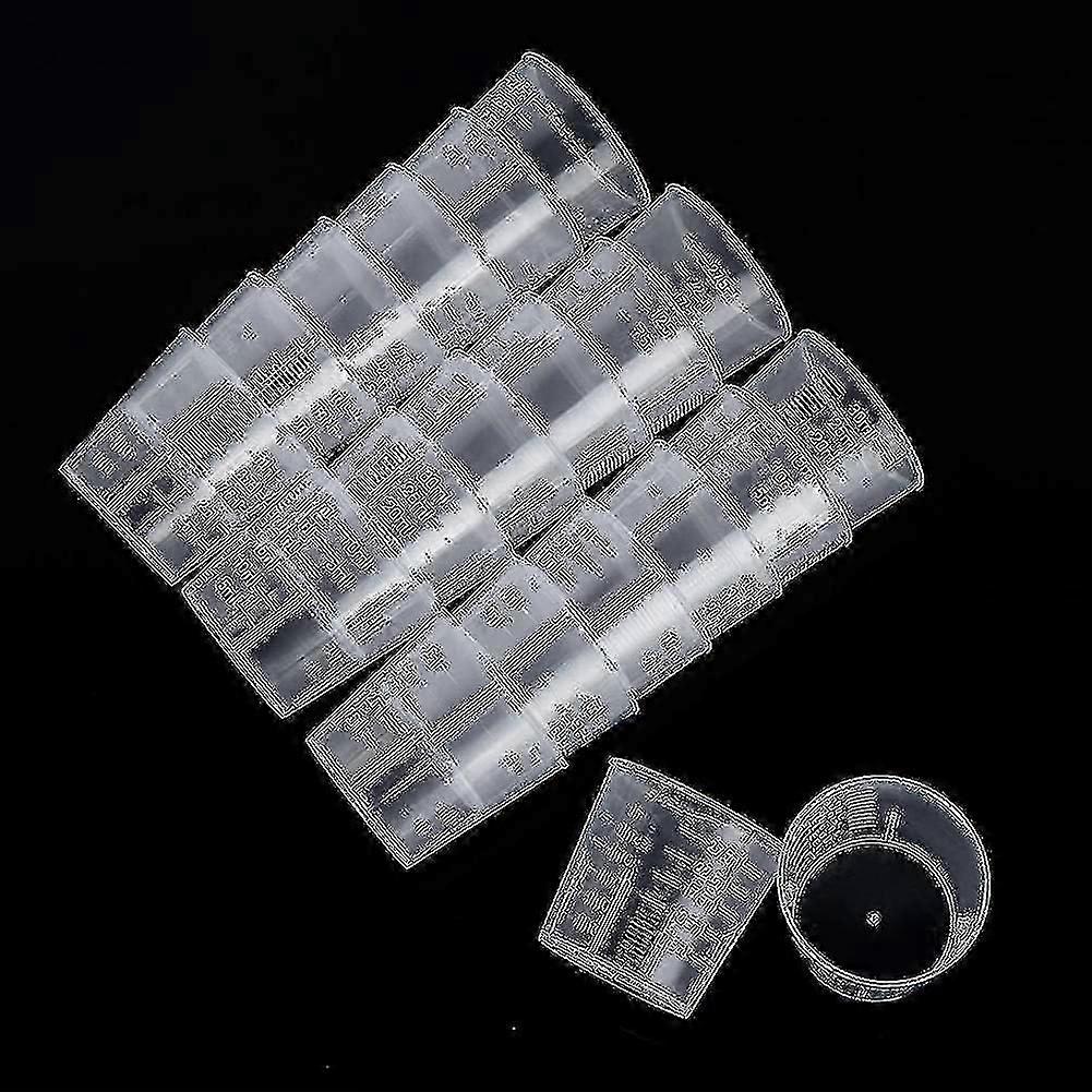 100 Pcs 30 ml小量杯带刻度测量PP杯塑料带盖实验量杯秤清洁空杯