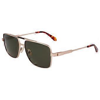 Gafas de sol Salvatore Ferragamo SF318S, oro brillante/marrón claro, 60/15/145, unisex.