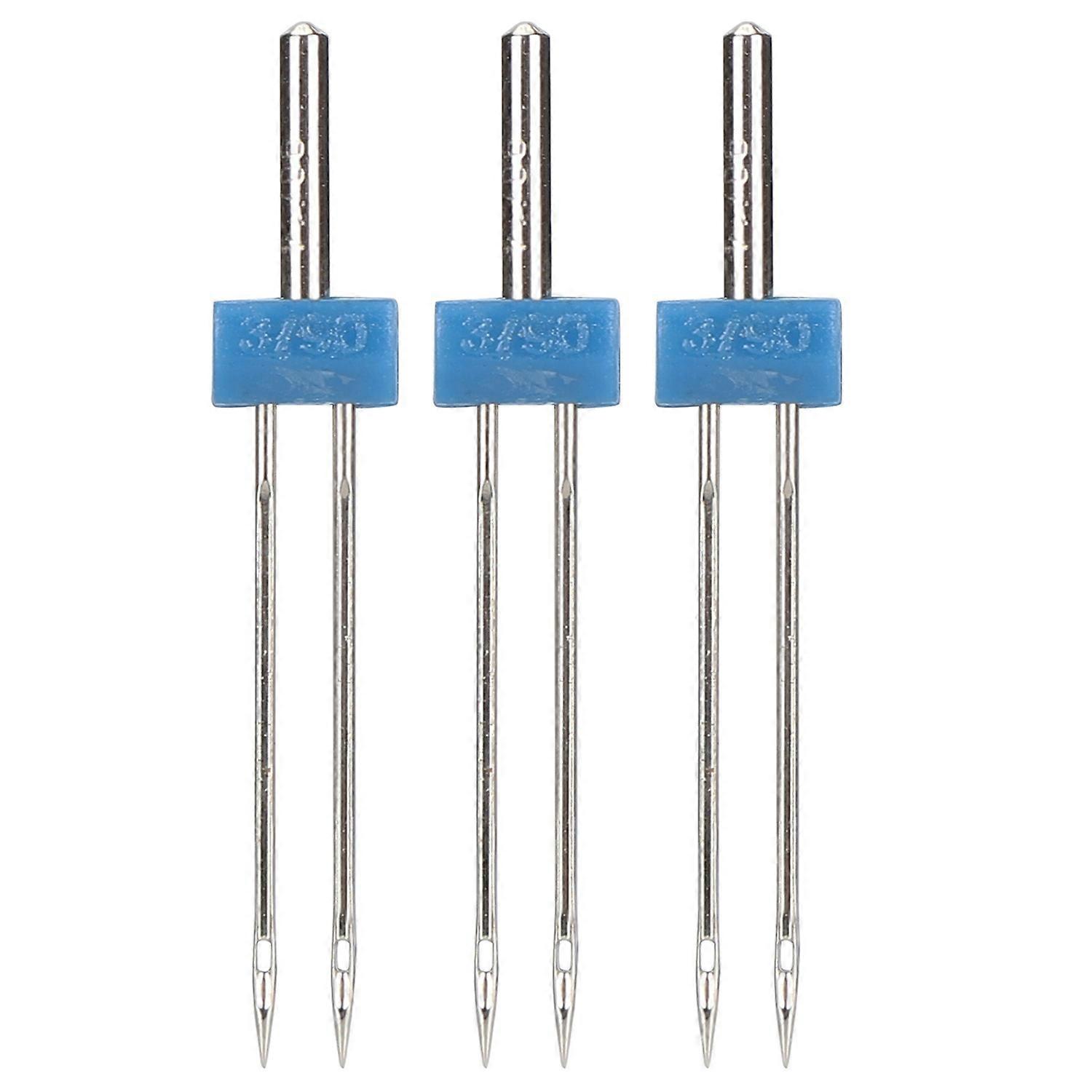 3Pcs Double Needles Pins Stainless Steel Threading and Hooking Stitches Sewing Accessories3mm‑3Pcs/B