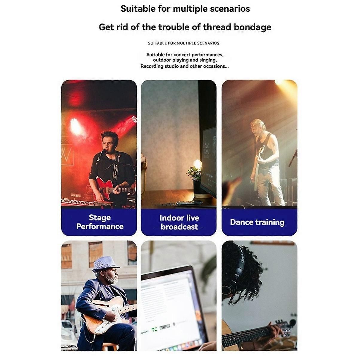 UHF Wireless Microphone Converter XLR Rechargeable Transmitter & Receiver Microphone for 0V Dynamic