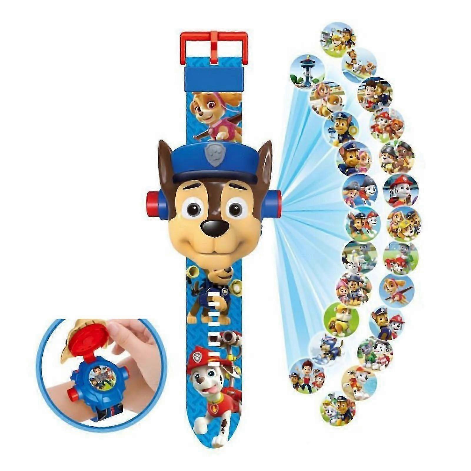 Children Projector Watch Cute Cartoon Dog Pattern Toy Christmas Birthday Gift for 38 Years Old Boys Girls Blue
