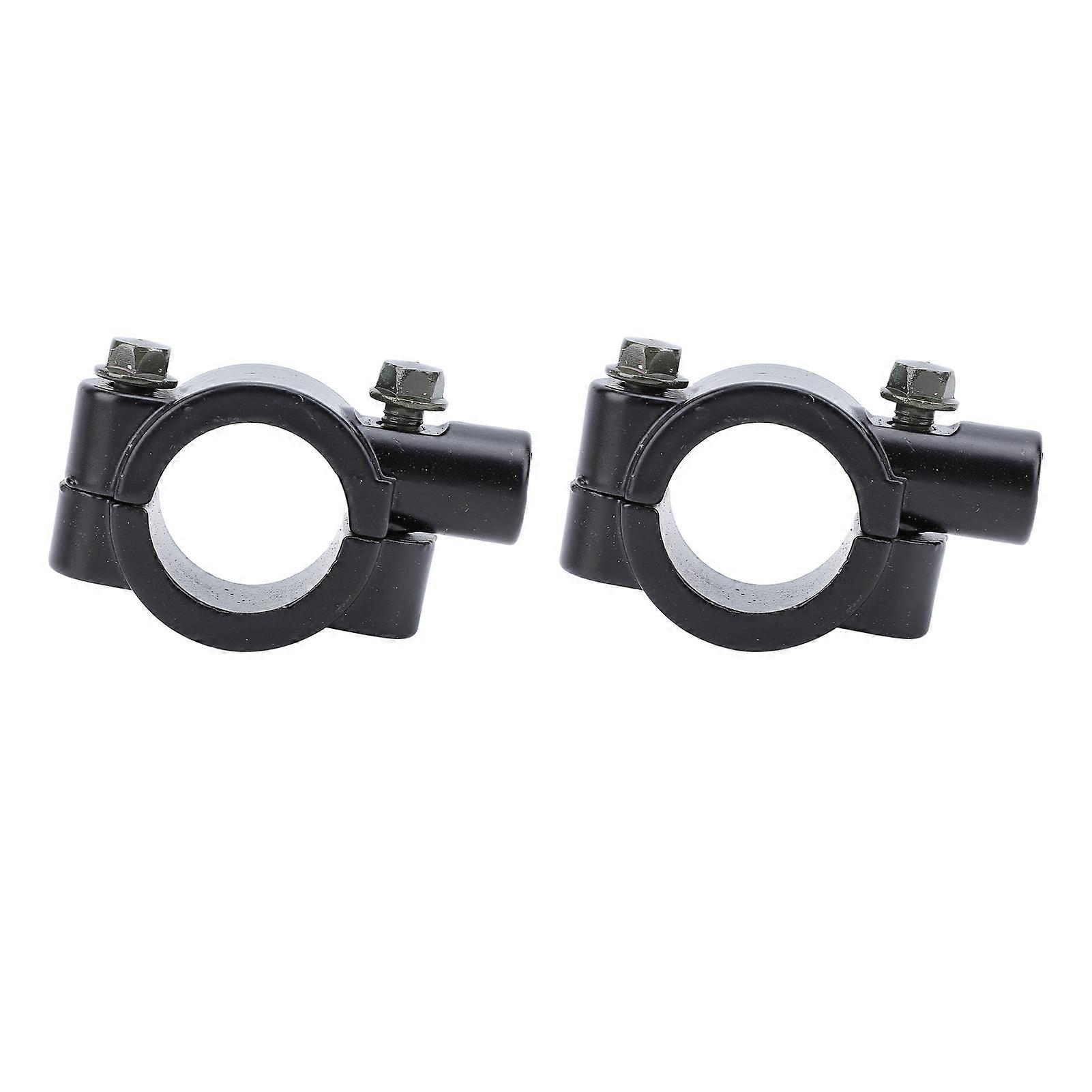 2pcs Motorcycle Handlebar Rearview Mirror Mount 25mm Universal Adapter for Motorcycle ATV Scooter Projects Black M8