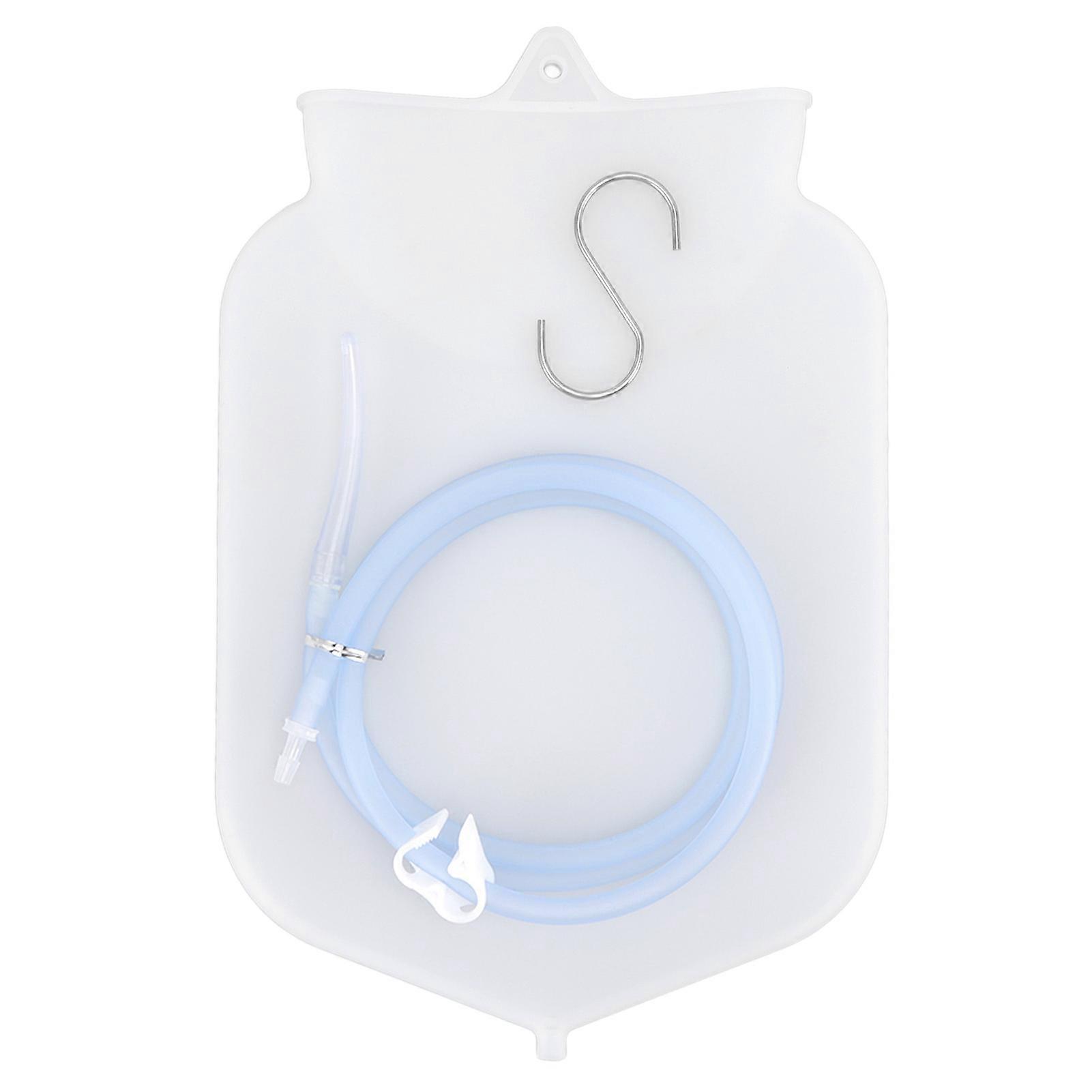 Kit de sac de lavement en silicone transparent pour un nettoyage du côlon en toute sécurité, utilisation portable