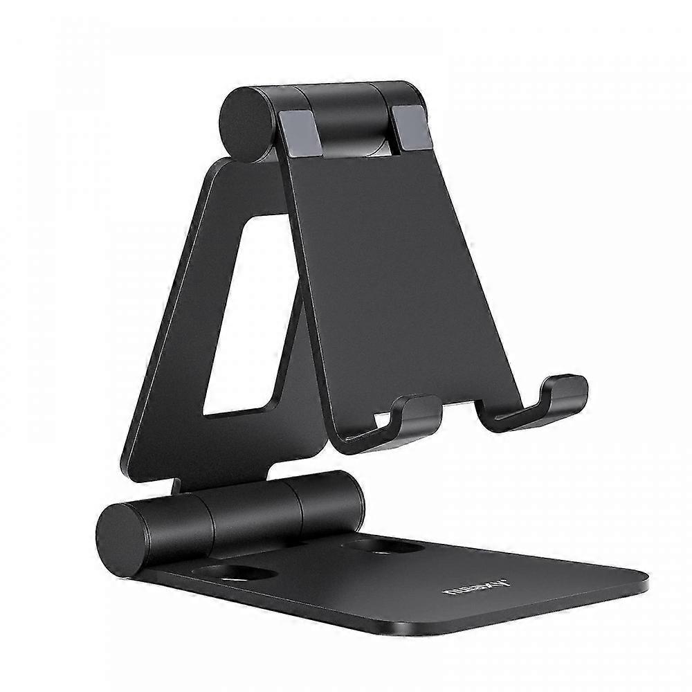 Adjustable cell phone stand table, foldable aluminum for compatible all smartphones