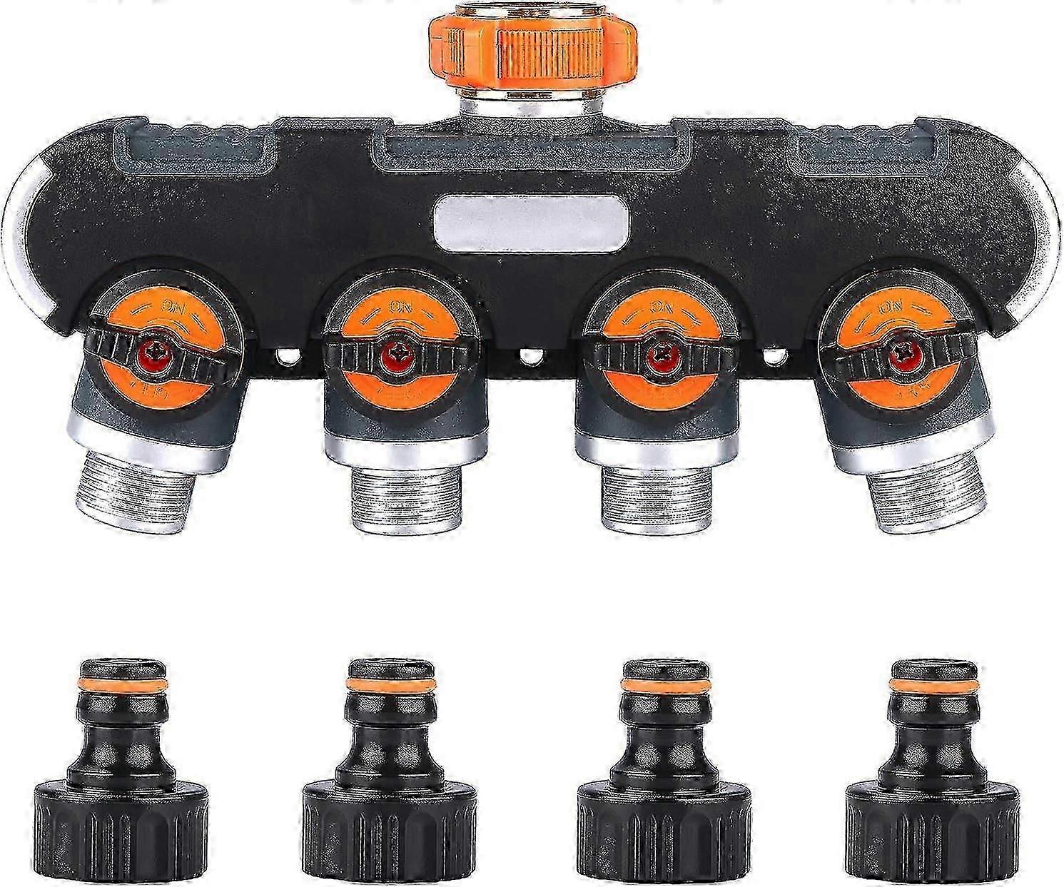 4 Way Distributor, Hose Splitter, Adjustable Lockable Water Flow Distributor For Garden Irrigation 3