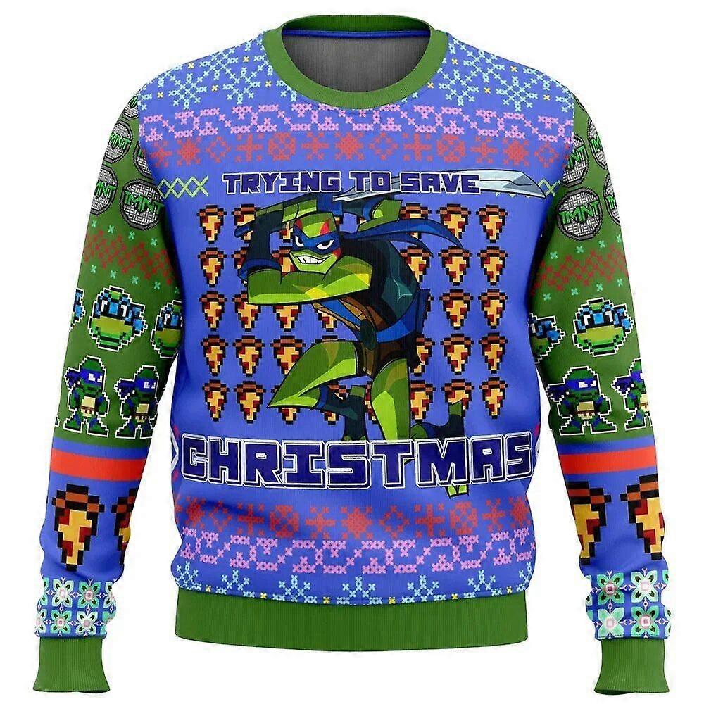 2023 Karácsonyi karnevál Uniszex Fun Turtle Anime Cosplay pulóver pulóver Karácsonyi ajándék Őszi és téli szezon