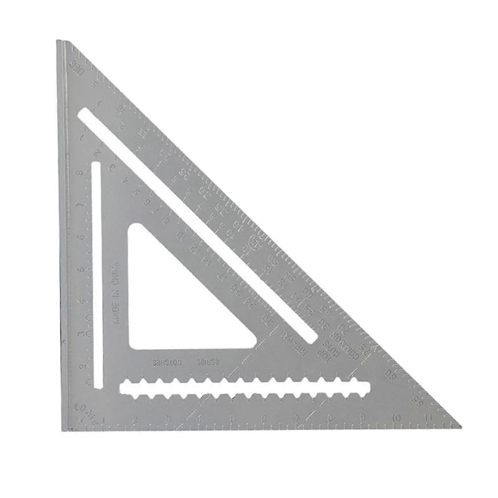 Speed Triangle Angle Protractor Woodworker Ruler Tool Metal Imperials