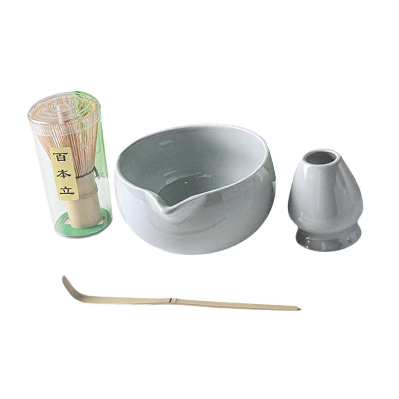 Matcha Whisk Set Utensils Tools Gift Idea Handcrafted Matcha Bowl with Spout