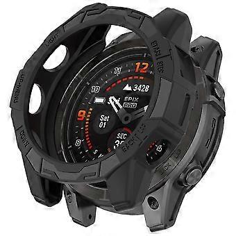 Tpu Watch Case For Epix Pro (gen 2) 47mm/fenix 7 Pro/fenix 7, Anti-scratch Hollow Cover  Black