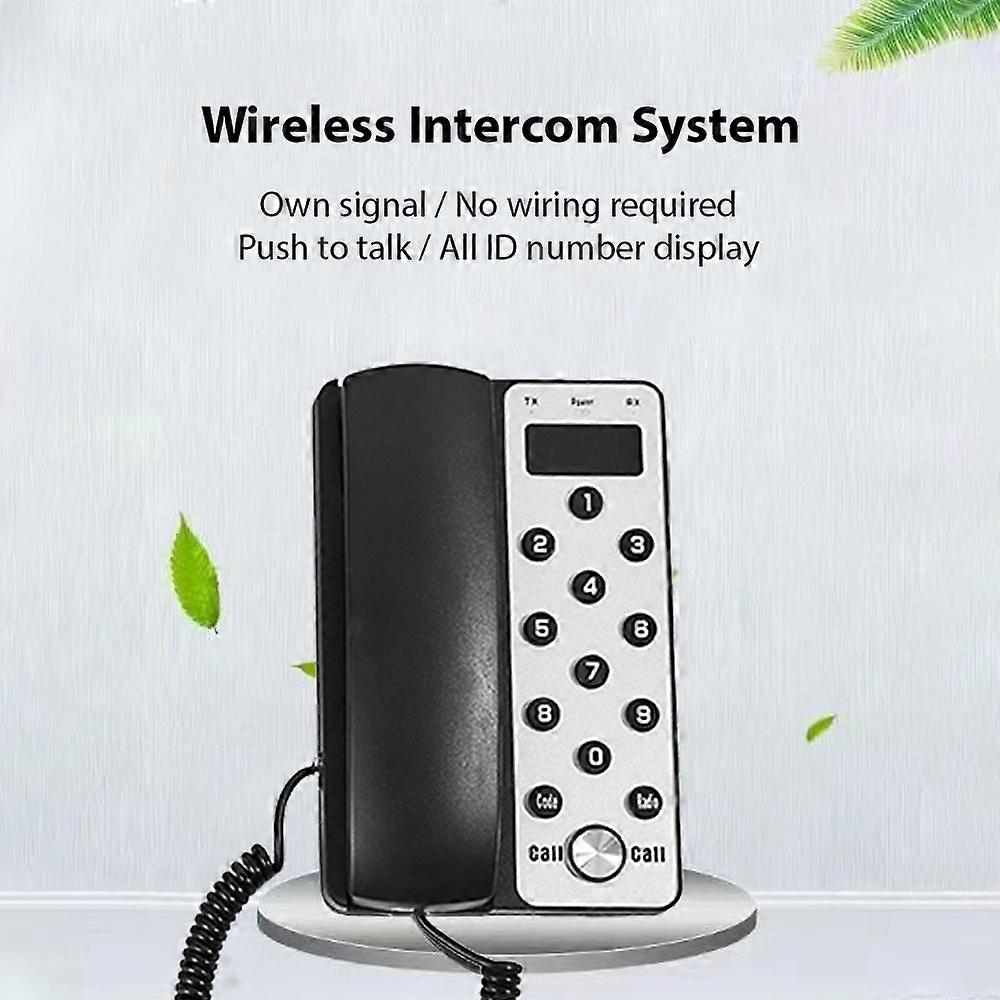 Wireless Intercom System Office Intercom Machine with LCD Screen 433MHz 3280ft Range Adjustable Volu