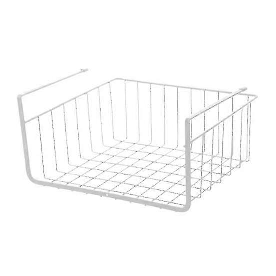 Under Shelf Basket Embedded Thicken Wrought Iron Table Cabinet Hanging Shelf for Bedroom