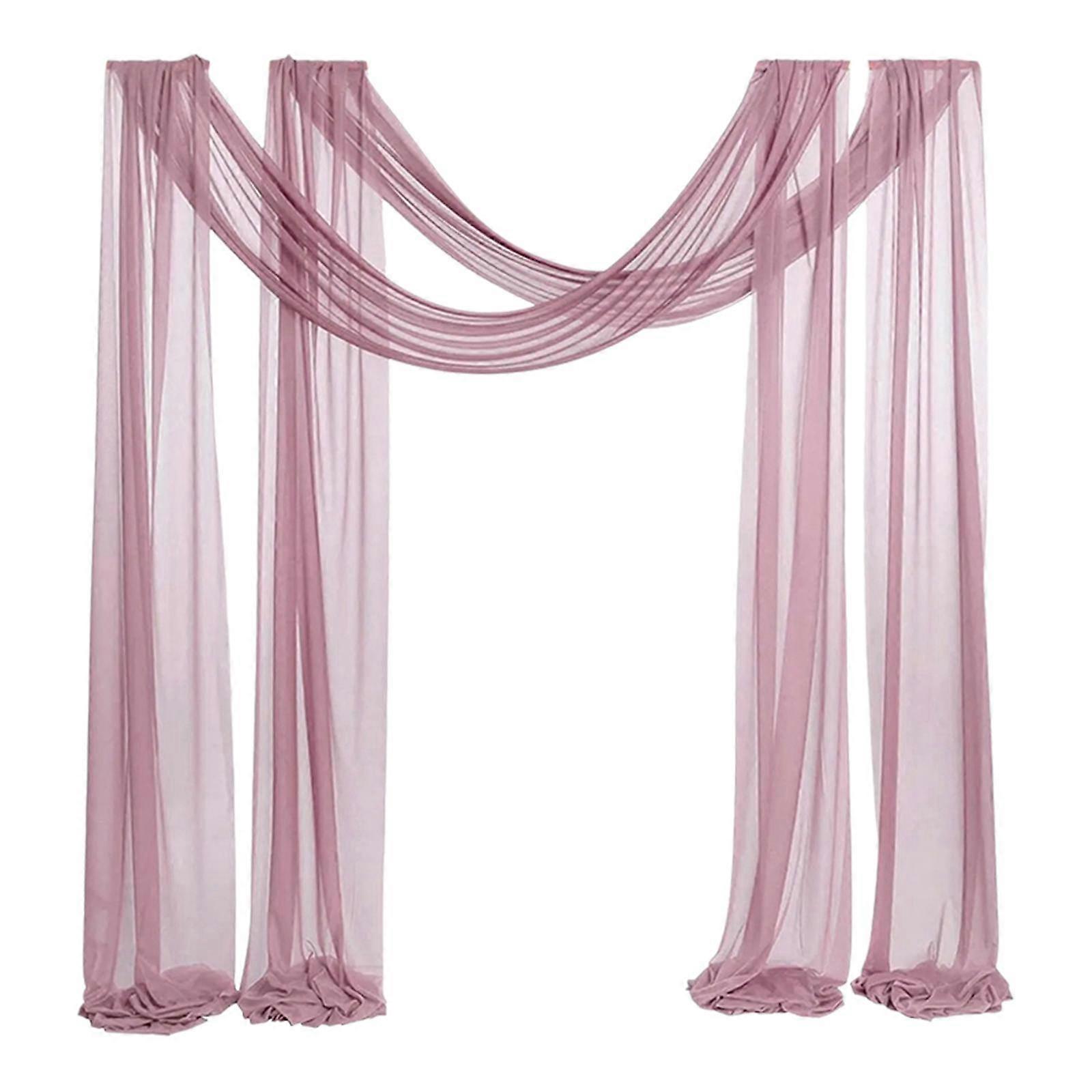 Wedding Arch Chiffon Drape Table Runner Arbor Drapery Decorative Lightweight Cloth Cover