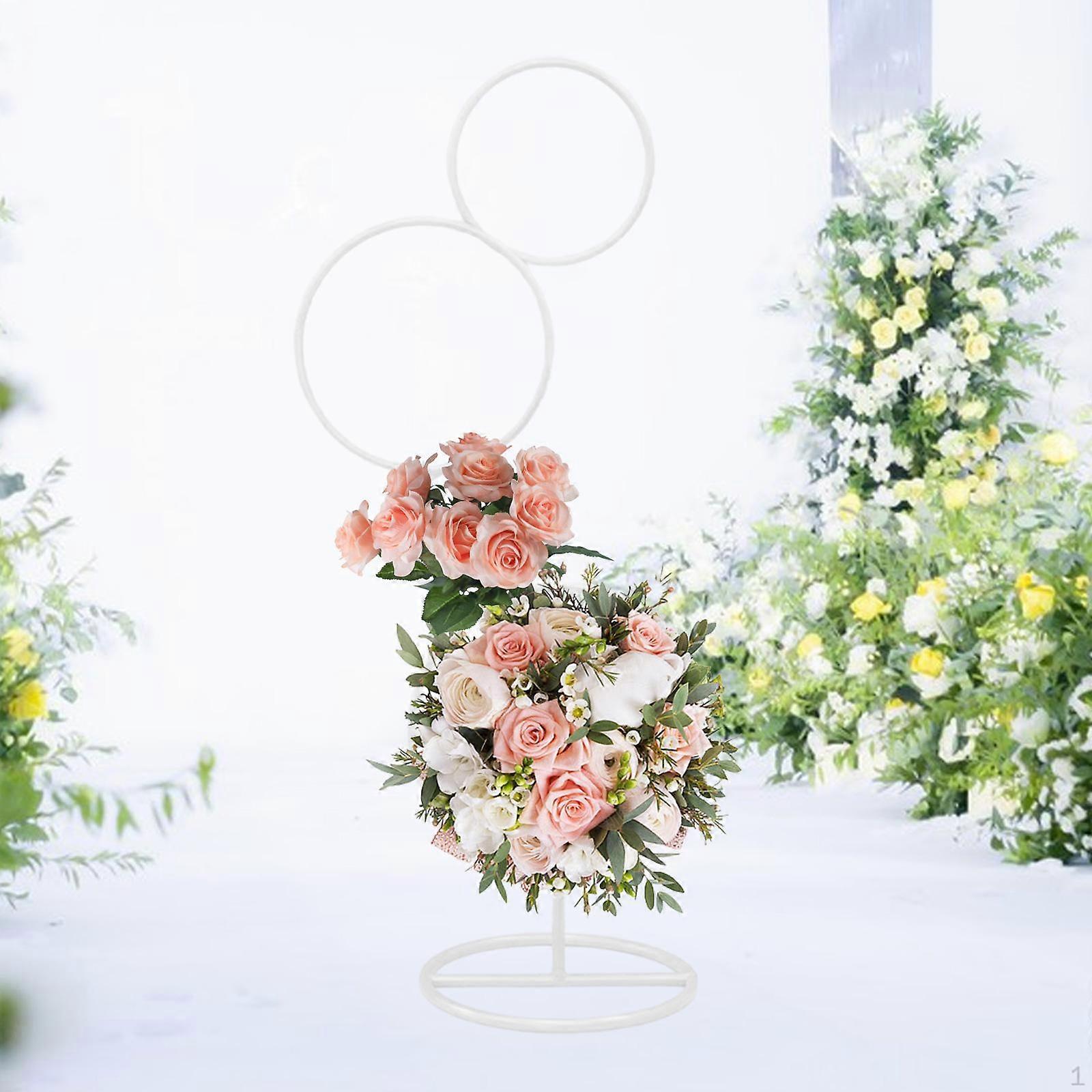 Arch Stand for Flowers, Round Frame with 4 Tiers Celebrations and Events
