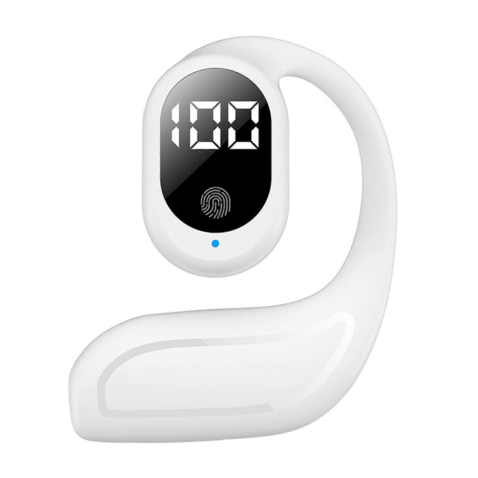 Wireless Earphones Earbuds With Led Display Sweatproof Features And Intuitived Controls For Gym Workouts And Running White