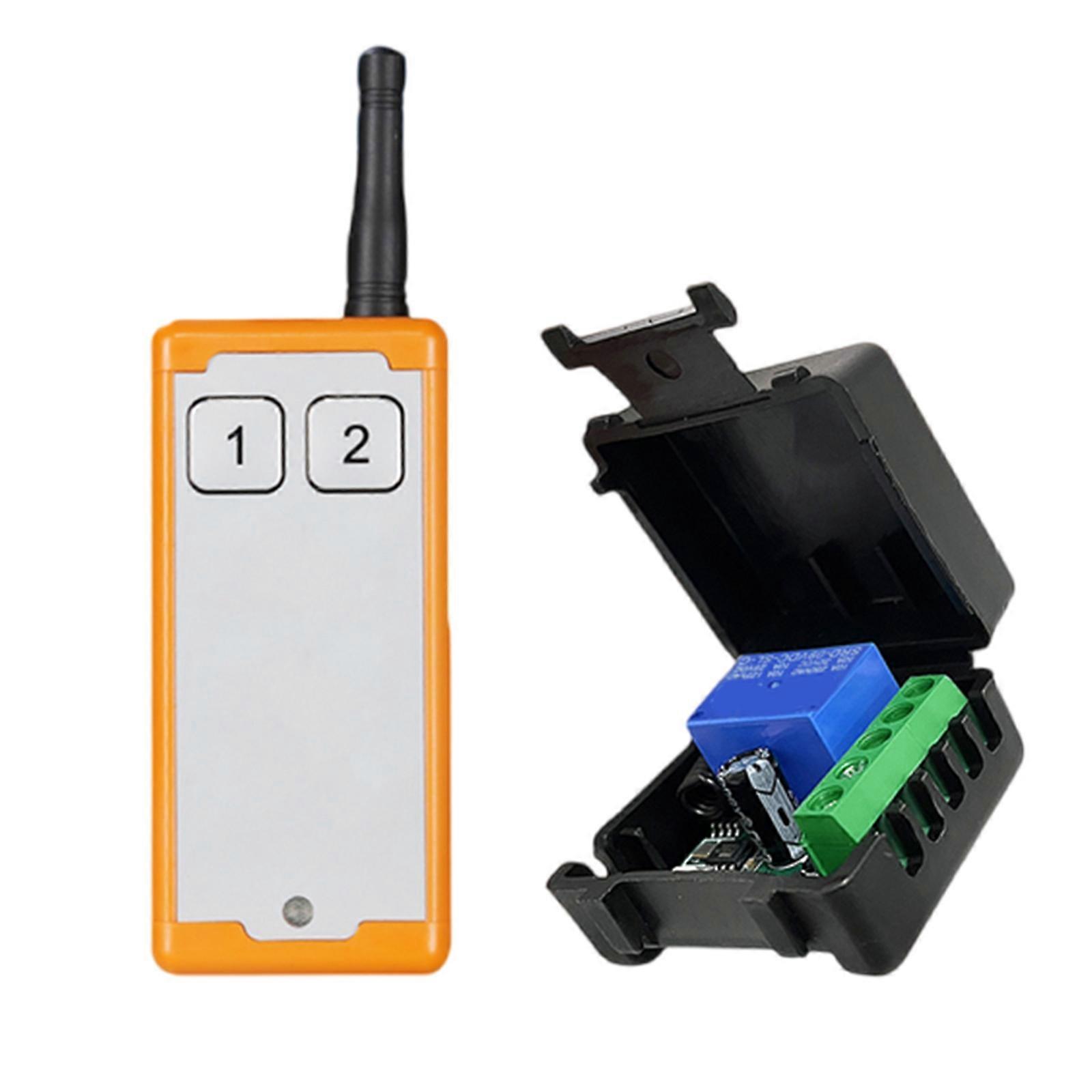 Compact 12V ingle Channel Remote Control Switcher With Enhanced Receiver Sensitivity Controller Easy Installation  Black