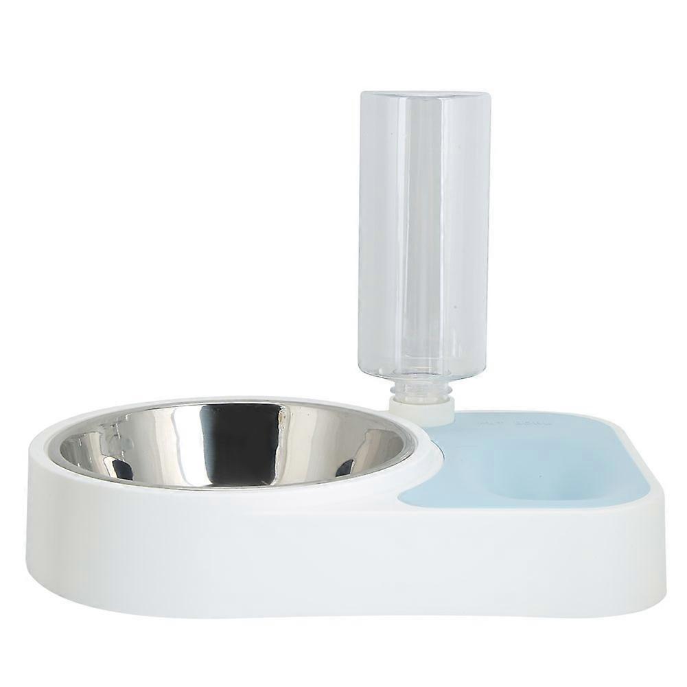 Blue Non-slip Dual-purpose Feeding and Drinking Bowl Dispenser for Cats and Dogs - Durable, Easy Clean, 2-in-1 Design