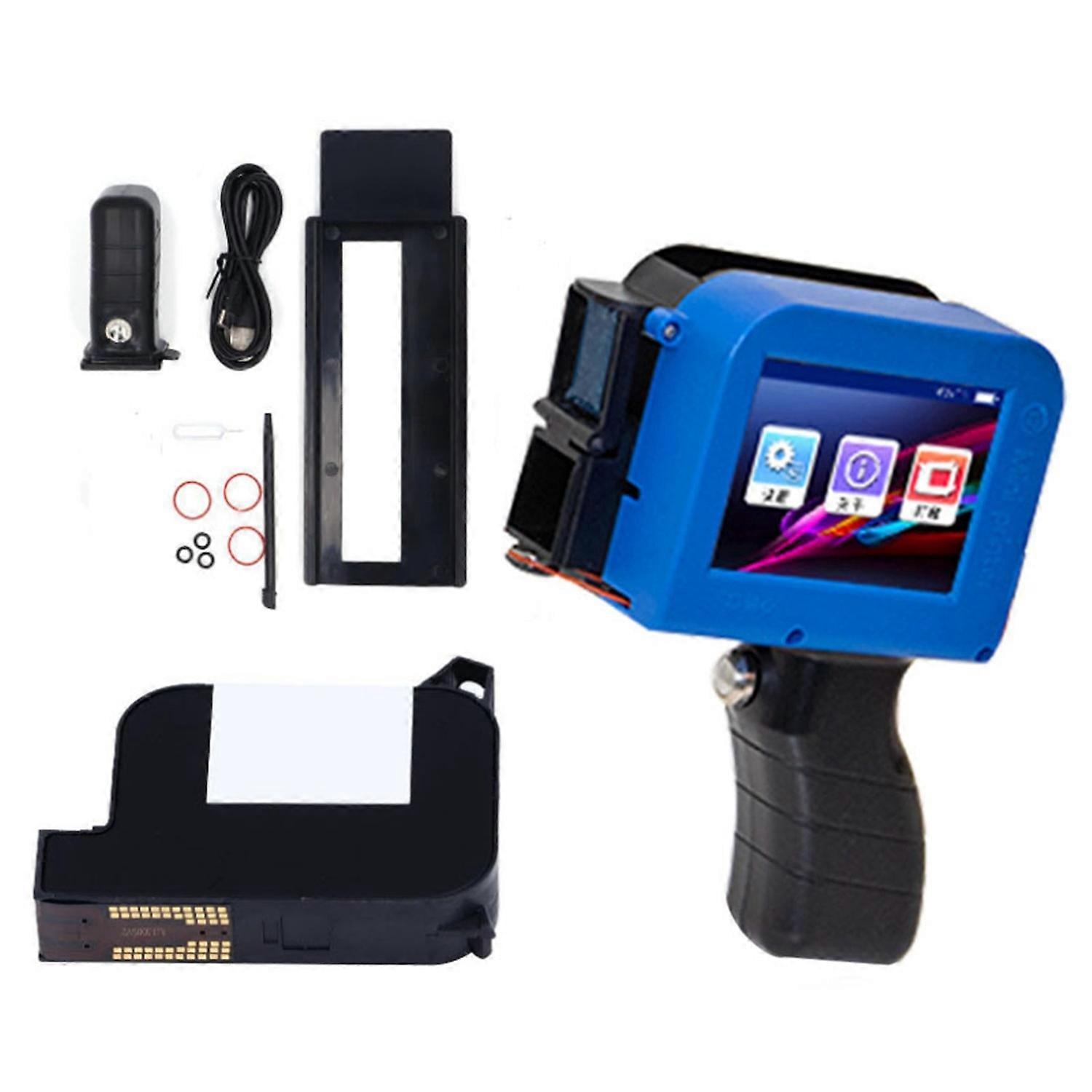 Handheld Inkjet Printer 12.7mm Printing Height LED Touch Screen Mini Inkjet Coding Machine with Hand