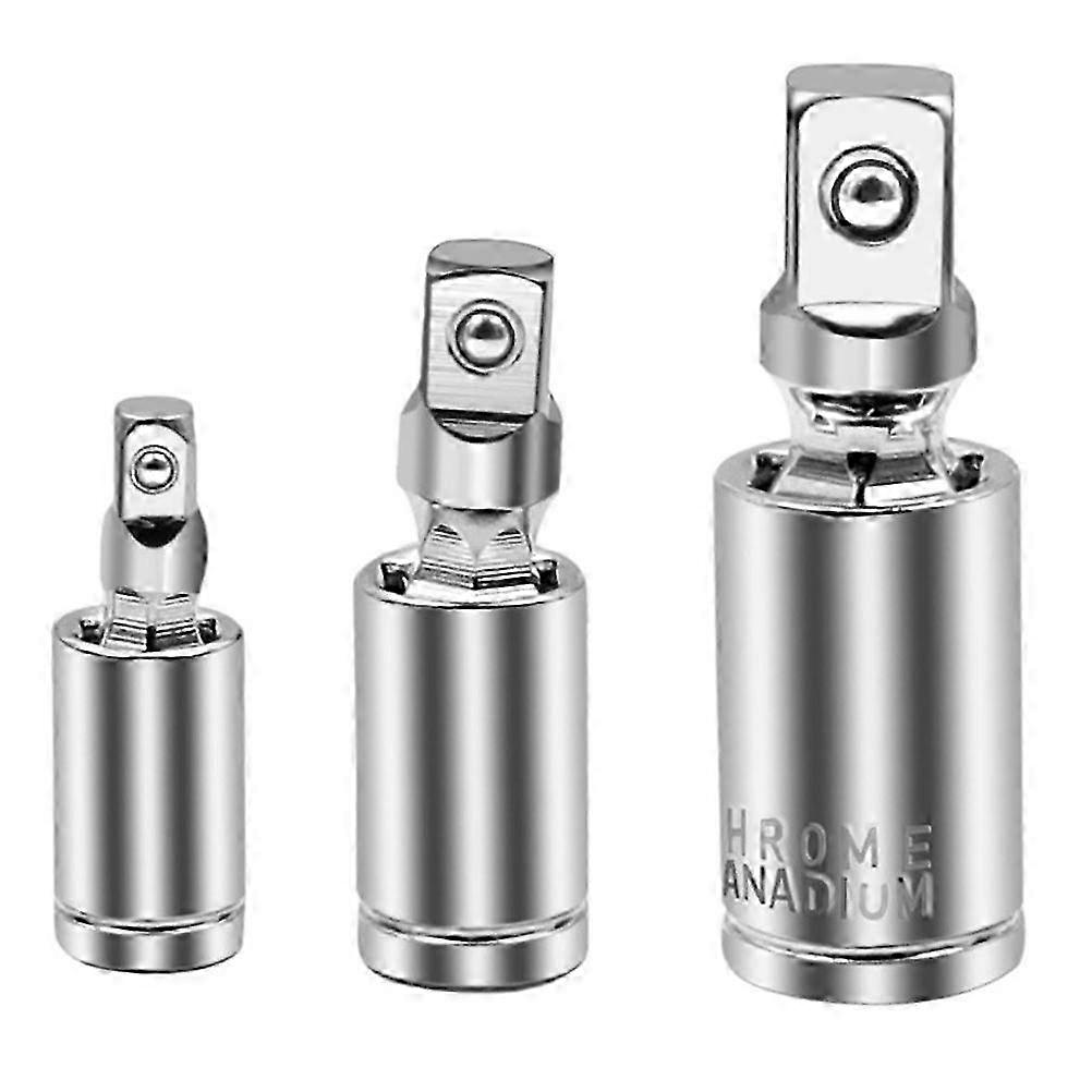 3Pcs 1/4in 3/8in 1/2in Impact Swivel Universal Joint Air Impact Socket Set