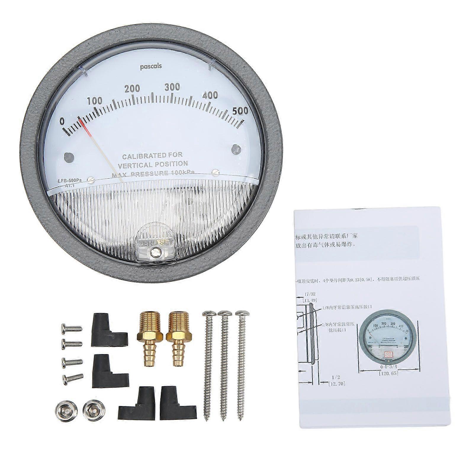 Manometro differenziale quadrante ad alta precisione 1/8 in alluminio NPT per elettronica